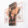 Wallity World Map With Compass - Cobre y Nogal